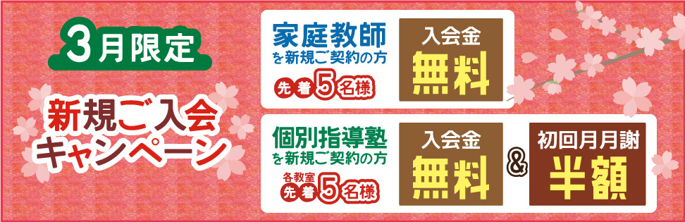 お得なキャンペーンを実施中です！詳しくはお問い合わせください