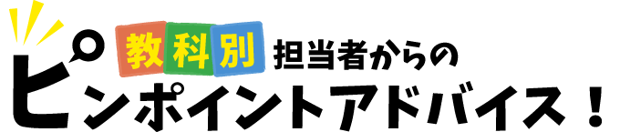 教科別担当者からのピンポイントアドバイス