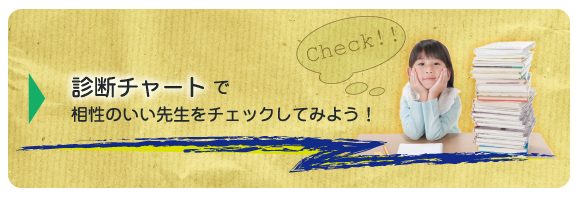 診断チャートで相性の良い先生をチェックしてみよう