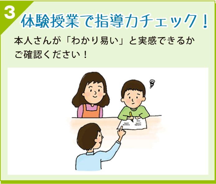 体験授業で指導力をチェック